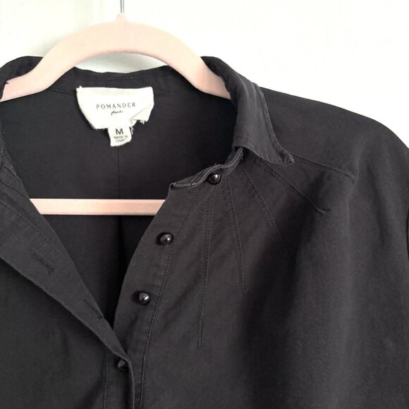 Pomander Place Black Polly Shirt Dress Women’s Size Medium - Picture 5 of 9